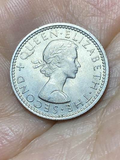 2025年第八十七场(总第一百一十三场）外国好品散币(免佣金) 原光好品–新西兰🇳🇿1959年6便士(伊丽莎白二世青年桂冠，第二版)