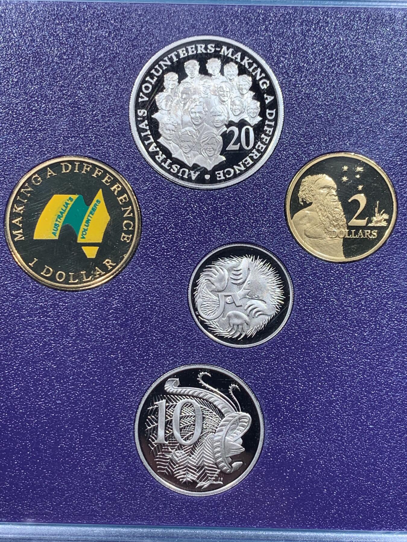 《竞宝斋》第417场 周日，周一，2场连拍 （全场包邮） 澳大利亚 2003年 精制套币 缺50分 细节见图