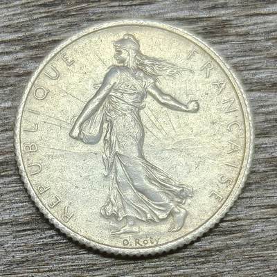 【铜匠收藏】★第130加场★精品币章场，200包邮，不满200.支付运费5元。《接受代拍 代送NGC评级》 - 法国 1919年 1法郎 银币 播种女神