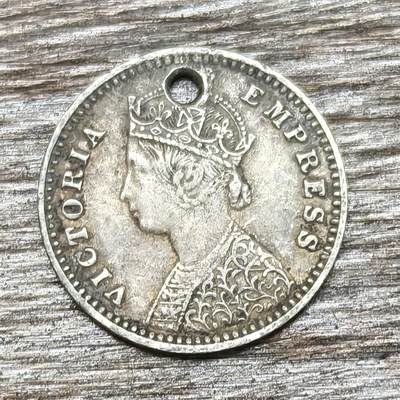 【铜匠收藏】★第130加场★精品币章场，200包邮，不满200.支付运费5元。《接受代拍 代送NGC评级》 - 英属印度 1894年 2安那 银币