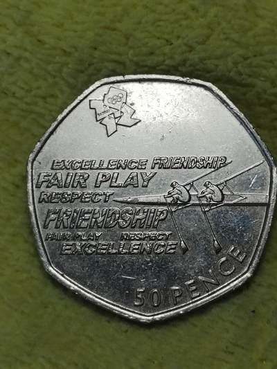 2025年第八十七场(总第一百一十三场）外国好品散币(免佣金) - 英国🇬🇧2011单年份50便士(2012年伦敦奥运会赛艇19/29纪念币)