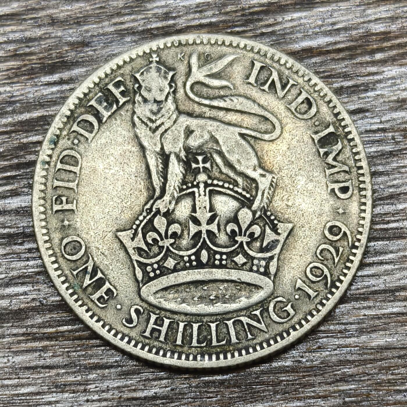 【铜匠收藏】★第130加场★精品币章场，200包邮，不满200.支付运费5元。《接受代拍 代送NGC评级》 英国 1929年 乔治五世 1先令 银币 狮子