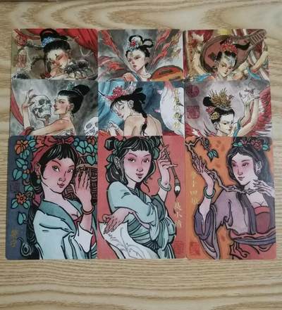 光影卡牌第22期，各家亲签，各家套卡，持续收拍品 - 超吉梦金瓶梅，张导艺术卡6张➕大真3张