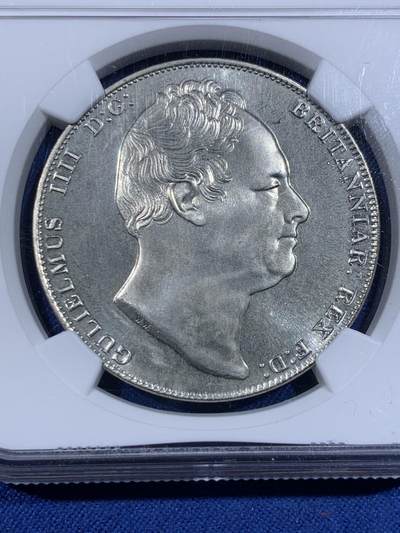 《竞宝斋》第417场 周日，周一，2场连拍 （全场包邮） NGC PF65 威廉四世像克朗型臆造币 铸造时间约为2008