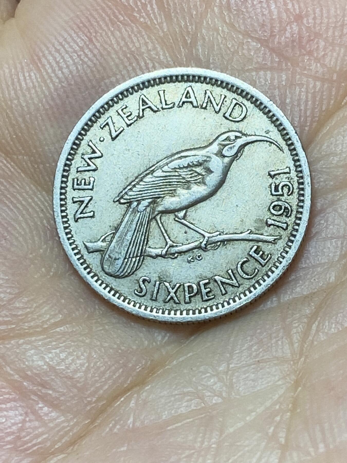 2025年第八十七场(总第一百一十三场）外国好品散币(免佣金) 新西兰🇳🇿1951年6便士(乔治六世第三版)