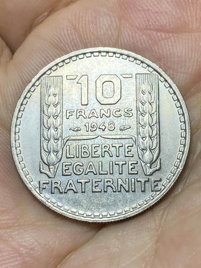 2025年第八十七场(总第一百一十三场）外国好品散币(免佣金) - 法国🇫🇷1948年10法郎(小头版，仅发行3年)