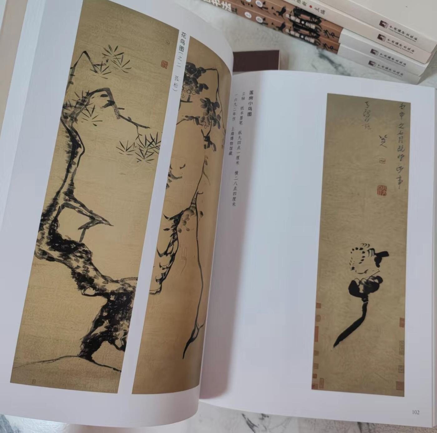 听雨轩名家书画册专场 (全新正版) 八大山人画集 官方正版 铜版彩印上下册