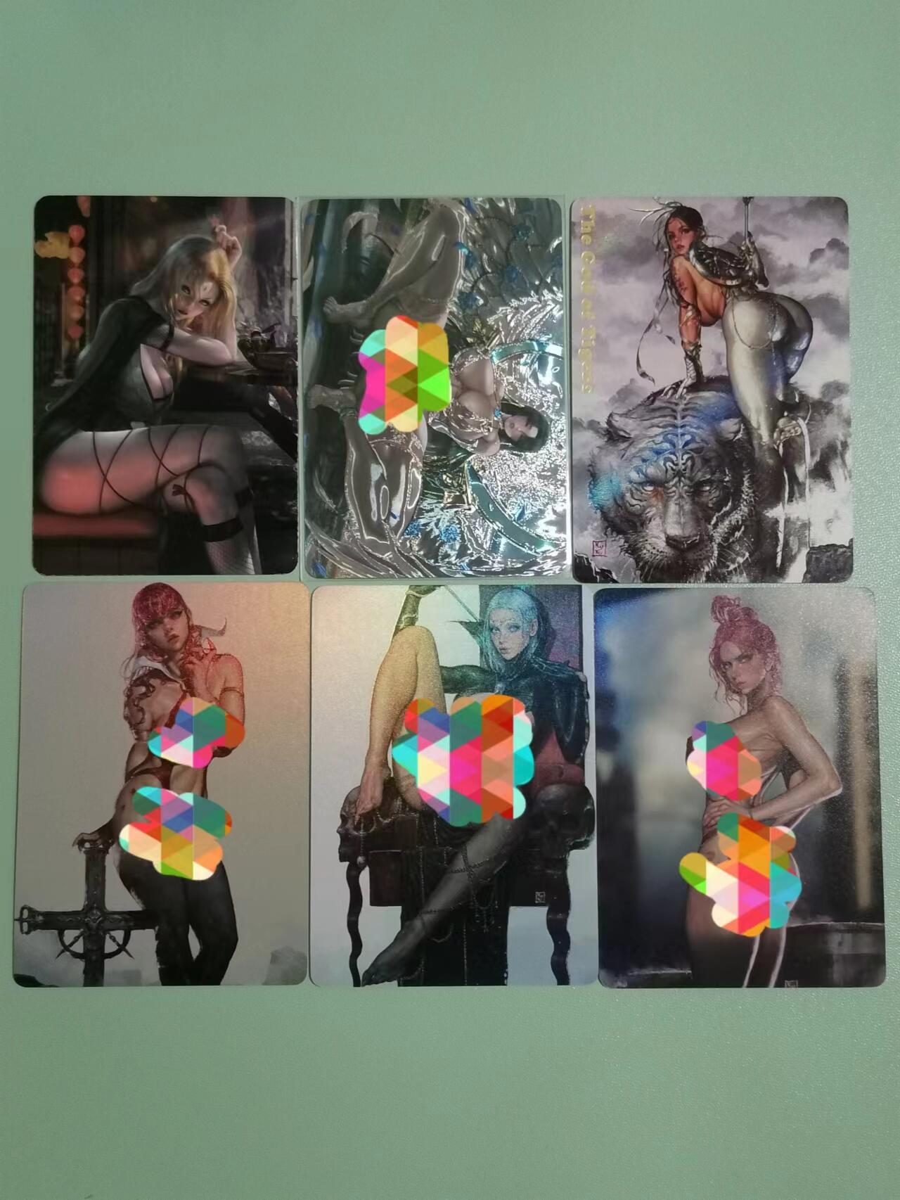 光影卡牌第22期，各家亲签，各家套卡，持续收拍品 ACG美女6张