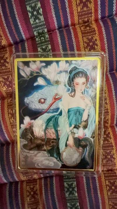 光影卡牌第22期，各家亲签，各家套卡，持续收拍品 - 燎原解语花，雕仙小青金属卡1张