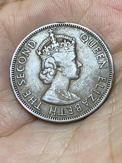 2025年第八十七场(总第一百一十三场）外国好品散币(免佣金) 英属塞浦路斯1955年5米尔(伊丽莎白二世青年带冠，首发年仅发行2年)