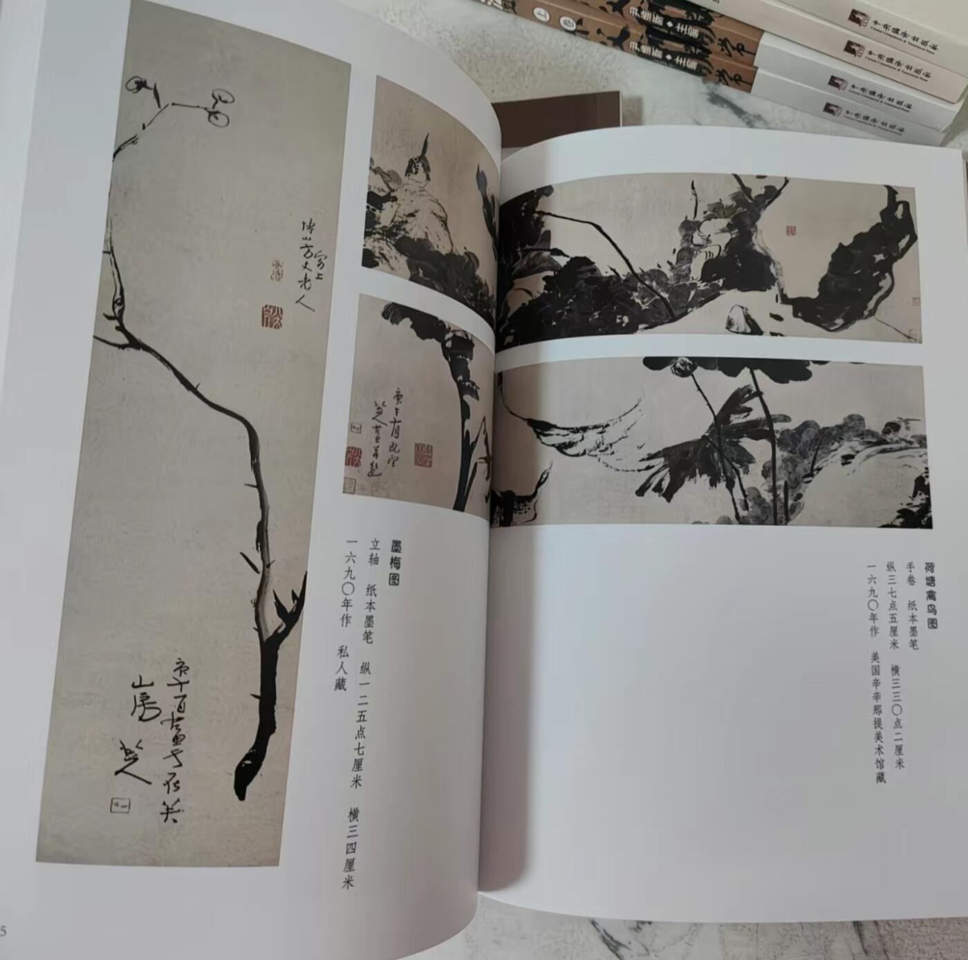 听雨轩名家书画册专场 (全新正版) 八大山人画集 官方正版 铜版彩印上下册