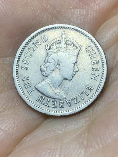 2025年第八十七场(总第一百一十三场）外国好品散币(免佣金) 东加勒比1961年10分(伊丽莎白二世青年带冠)