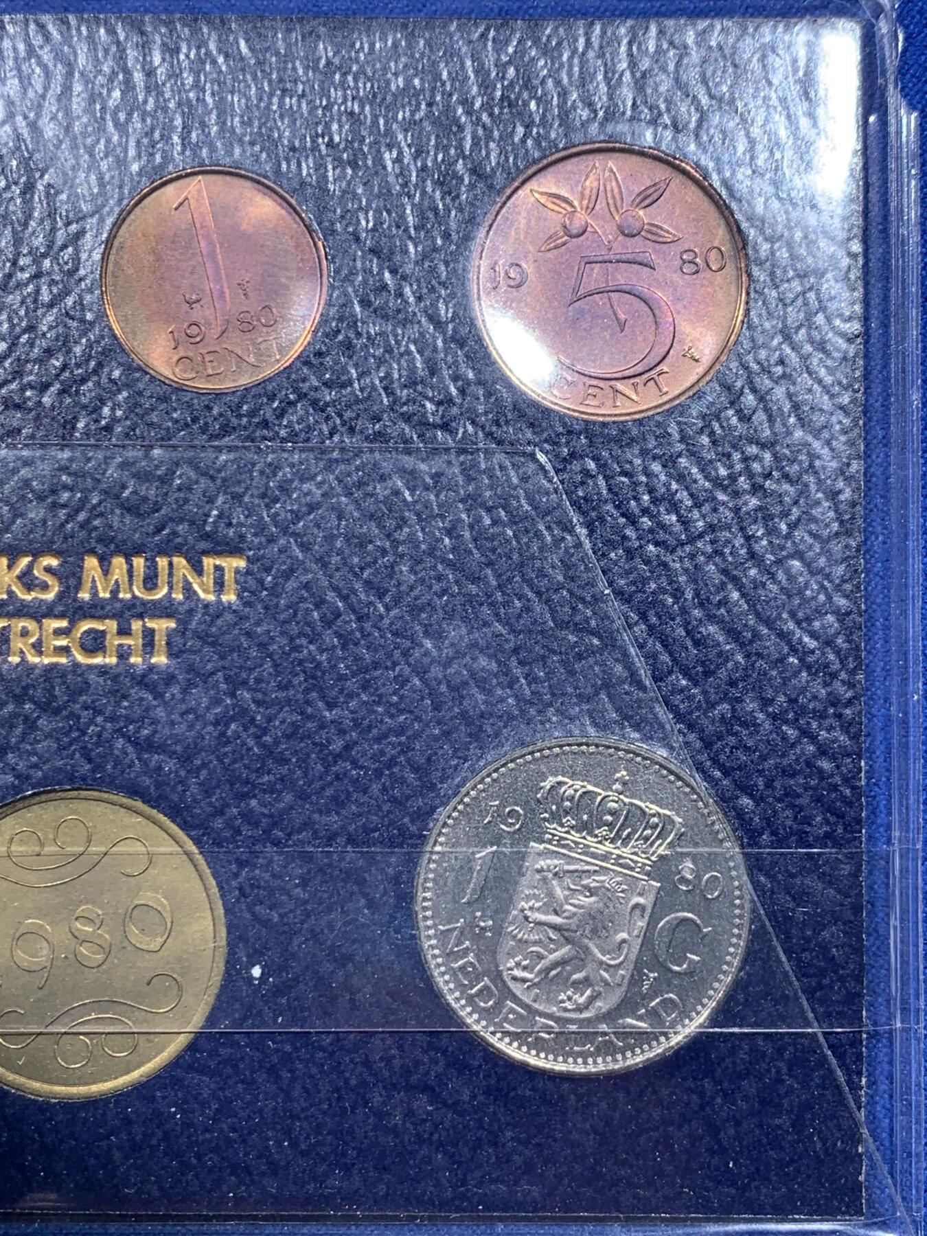 《竞宝斋》第417场 周日，周一，2场连拍 （全场包邮） 荷兰1980年七枚装精致套币