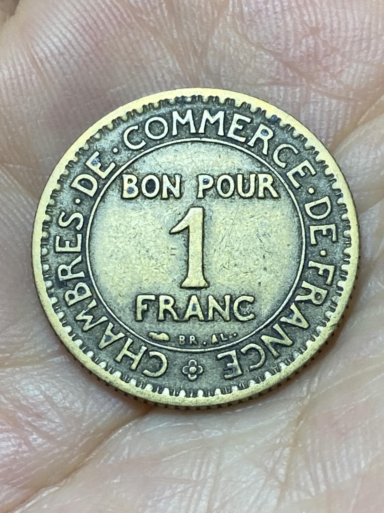 2025年第八十七场(总第一百一十三场）外国好品散币(免佣金) 法国🇫🇷1921年1法郎(商业之神墨丘利坐像)