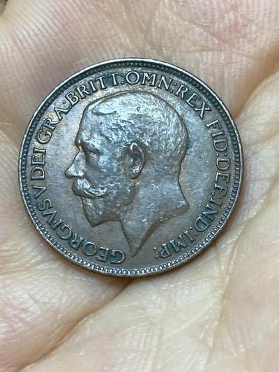 2025年第八十七场(总第一百一十三场）外国好品散币(免佣金) 英国🇬🇧1922年1法新(乔治五世第二版)