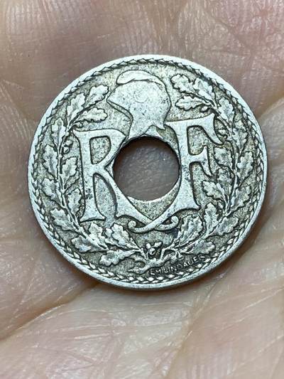 2025年第八十七场(总第一百一十三场）外国好品散币(免佣金) 少见版别–法国🇫🇷1923年10生丁(独特雷电标，普瓦西厂造)