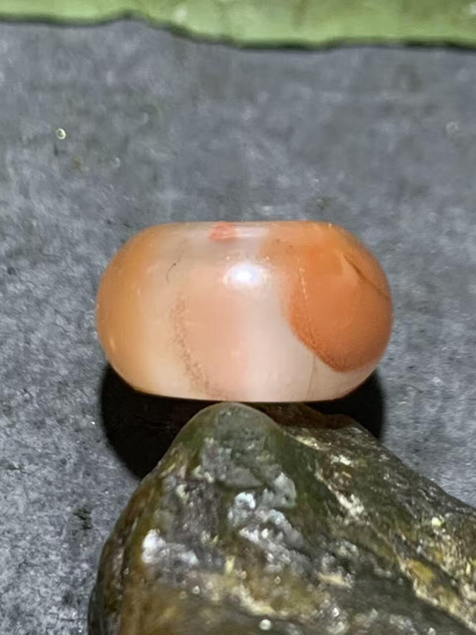 川料南红玛瑙荔枝冻通货卡环一个