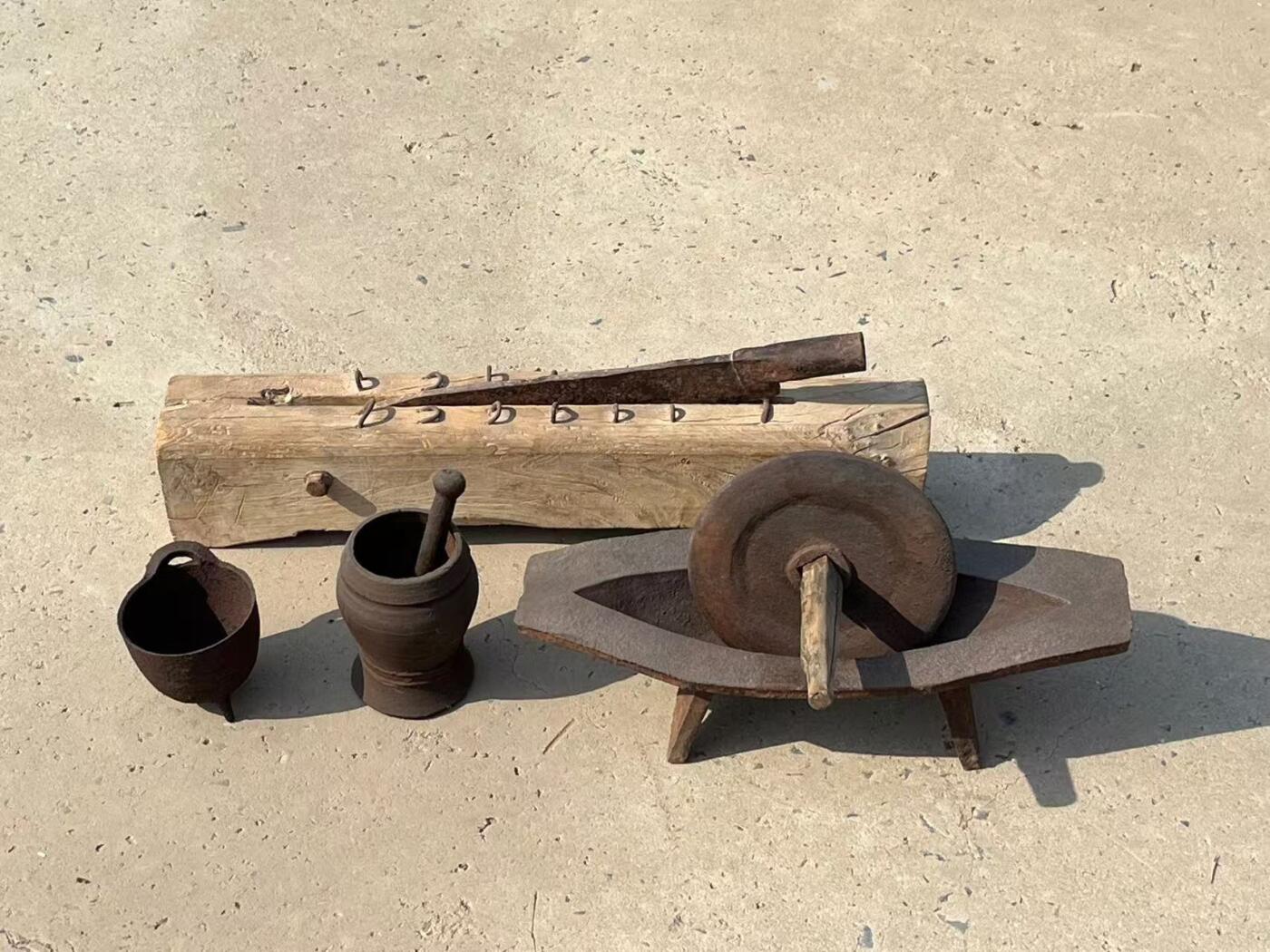 老中医中药工具四件套，尺寸如图。