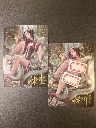 NO.8期 周末精品大拍场！ 相当震撼，应有尽有，量大管饱，方便凑单！（周六晚7点半截拍，卖家送拍0抽成！）  - 【亲签卡】卡卡有趣 林川亲签 上古四氏狐族 晏卿离 双服饰 粗闪一对