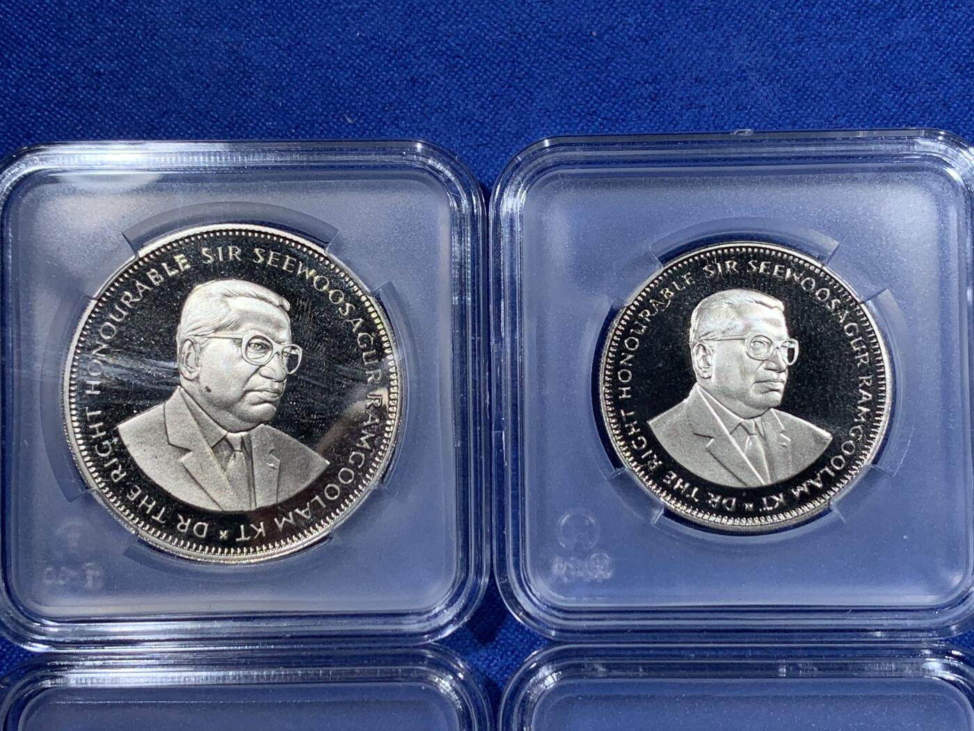 《竞宝斋》第417场 周日，周一，2场连拍 （全场包邮） 六枚一组 1987年毛里求斯精制套币 好品 细节见图