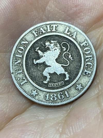 2025年第八十七场(总第一百一十三场）外国好品散币(免佣金) 比利时🇧🇪1861年10生丁(利奥波德一世时期，站狮版首发年)