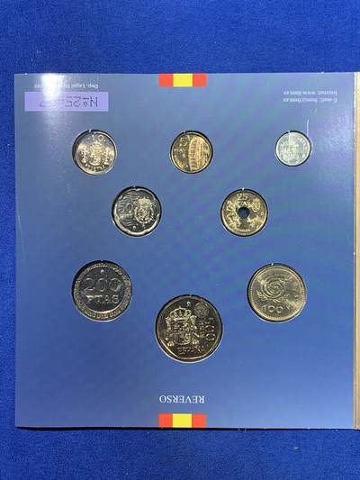 《竞宝斋》第417场 周日，周一，2场连拍 （全场包邮） 西班牙1999年封装套币