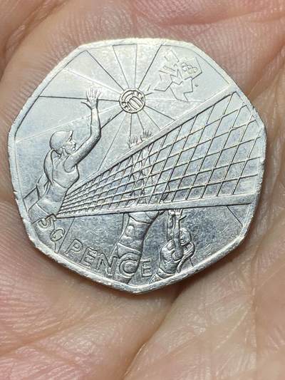 2025年第八十七场(总第一百一十三场）外国好品散币(免佣金) - 英国🇬🇧2011单年份50便士(2012伦敦奥运会排球26/29纪念币)