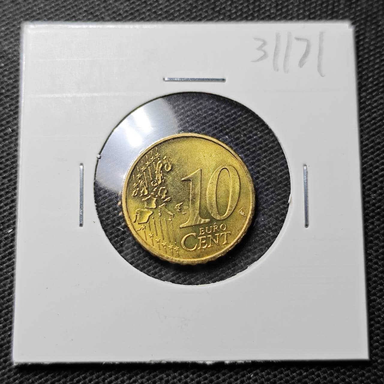 KK钱币收藏小铺 第331期 2月预留时间 周末发货  欧元10分 好品