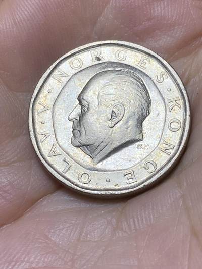 2025年第八十七场(总第一百一十三场）外国好品散币(免佣金) 挪威🇳🇴1986年10克朗(奥拉夫五世时期，第二版最大面值)