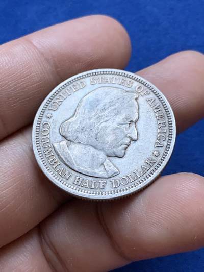 《竞宝斋》第417场 周日，周一，2场连拍 （全场包邮） 美国 1892年 哥伦布 50分 半圆银币