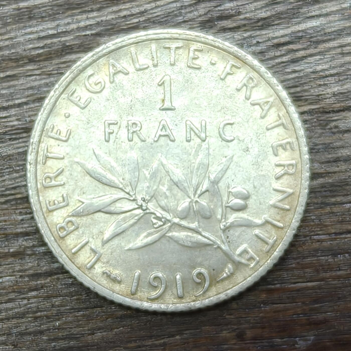 【铜匠收藏】★第130加场★精品币章场，200包邮，不满200.支付运费5元。《接受代拍 代送NGC评级》 法国 1919年 1法郎 银币 播种女神