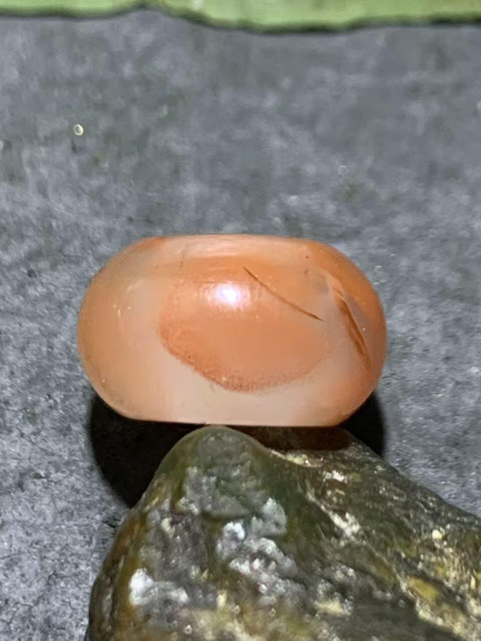 川料南红玛瑙荔枝冻通货卡环一个