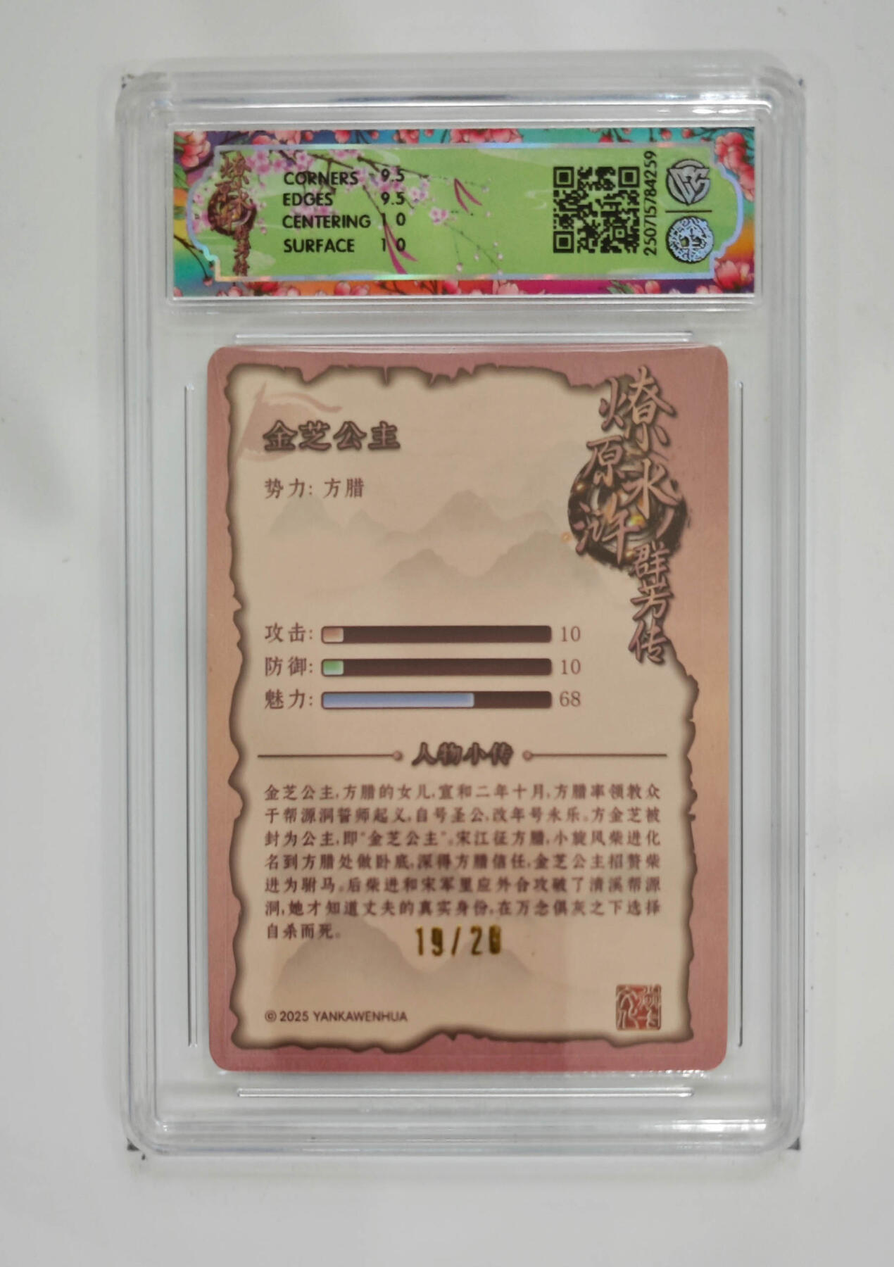 阳大大卡牌拍卖第71期（持续收拍品，周五晚上九点截拍，进群福利早知道） 【10分亲签】焱卡文化 水浒群芳传 下 金芝公主 浮雕折光 19/20 259 