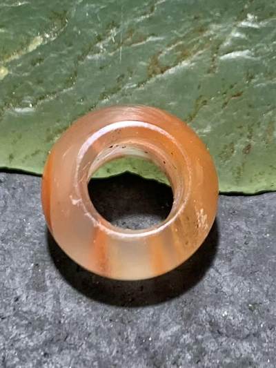 川料南红玛瑙荔枝冻通货卡环一个 - 川料南红玛瑙荔枝冻通货卡环一个