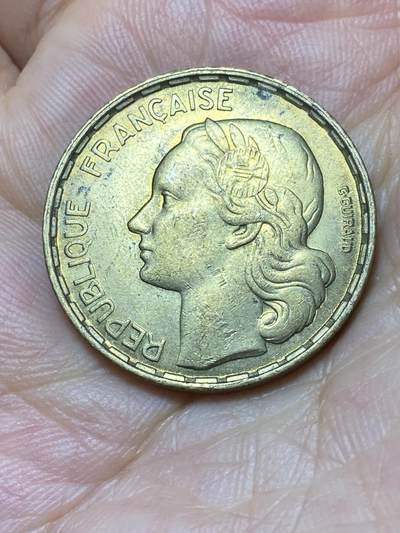 2025年第八十七场(总第一百一十三场）外国好品散币(免佣金) 法国🇫🇷1953年50法郎(B标，博蒙莱罗热造)