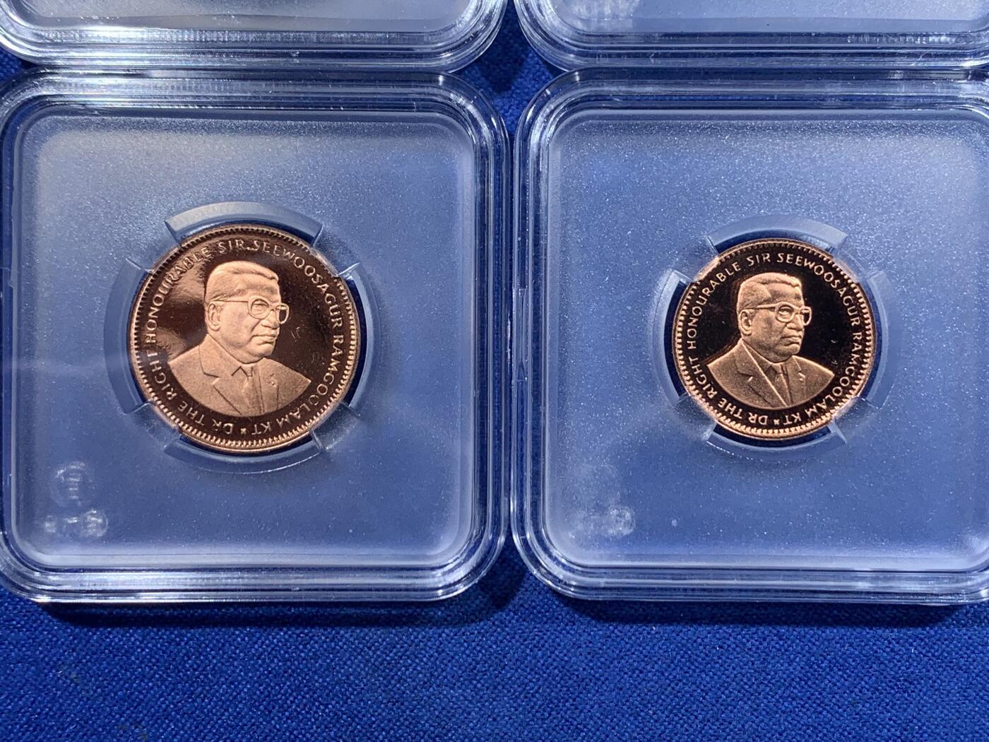 《竞宝斋》第417场 周日，周一，2场连拍 （全场包邮） 六枚一组 1987年毛里求斯精制套币 好品 细节见图