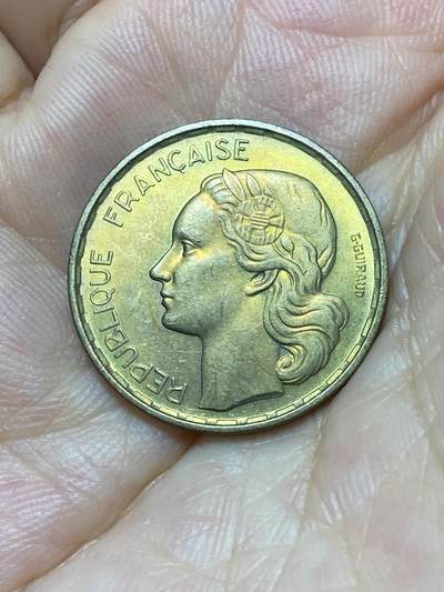 2025年第八十七场(总第一百一十三场）外国好品散币(免佣金) 原光好品–法国🇫🇷1951年20法郎(4 plumes–4羽，B标，博蒙莱罗热造)