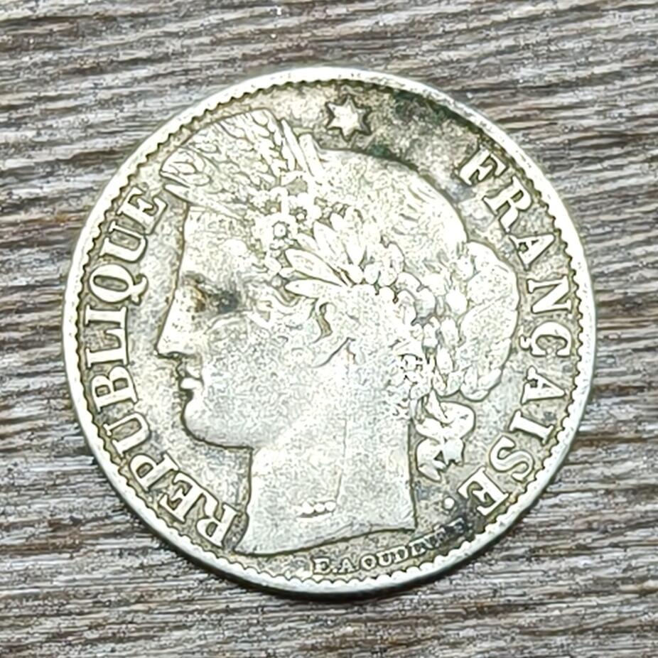 【铜匠收藏】★第130加场★精品币章场，200包邮，不满200.支付运费5元。《接受代拍 代送NGC评级》 1894年 法国第三共和国 玛丽女神 50分 A厂 小银币 