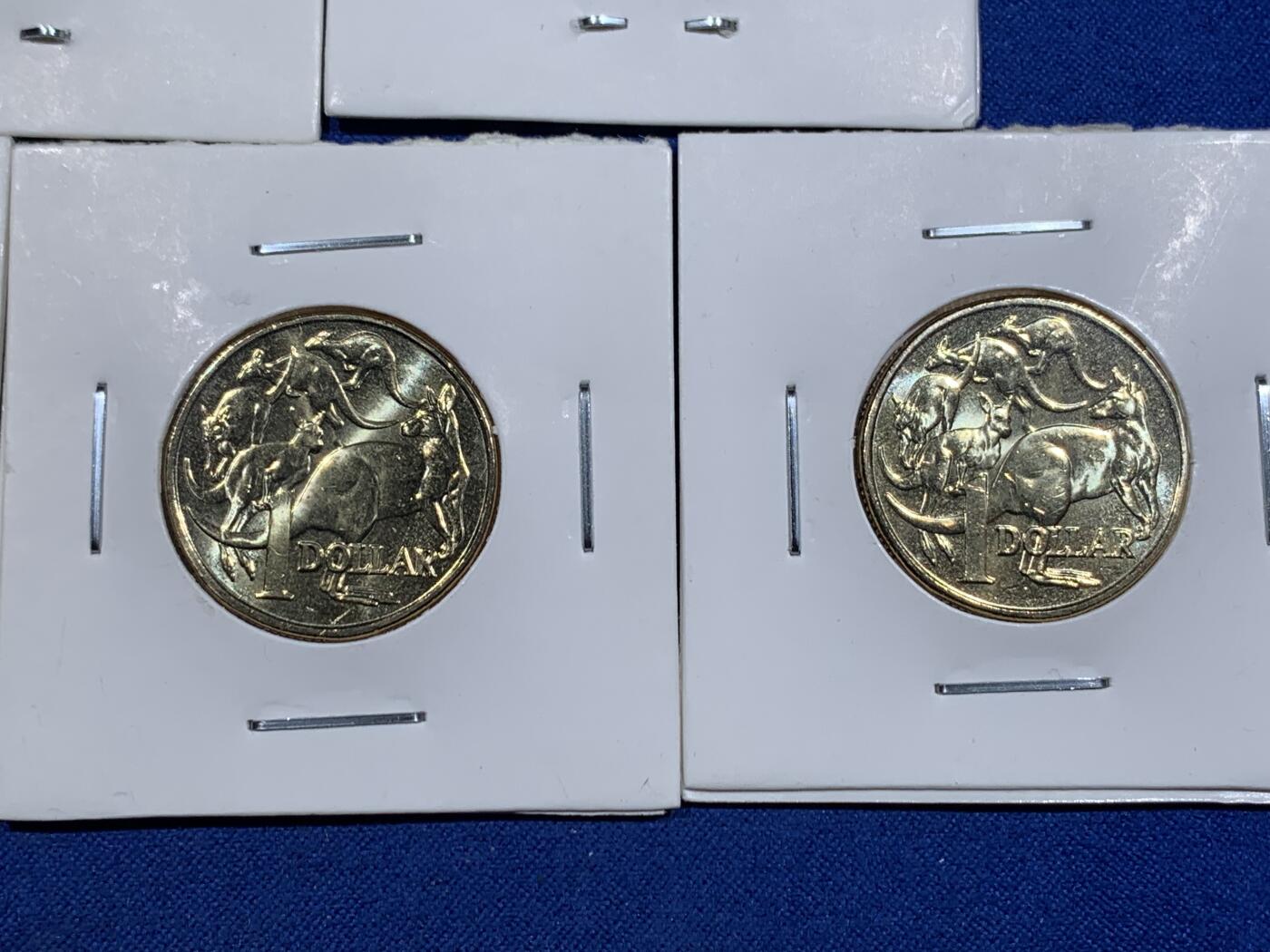 《竞宝斋》第417场 周日，周一，2场连拍 （全场包邮） 五枚一组 2023年首版查尔斯头像一澳元 2023年11月登基 仅发行1个月就改铸2024版了 值得投资