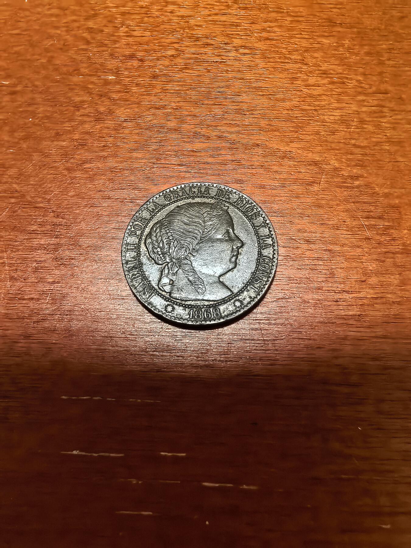 长老汇蛇年精选第四十三场拍卖 1868西班牙伊莎贝拉二世1分铜币
