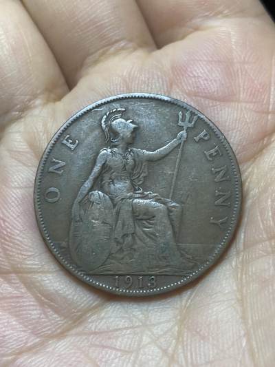 2025年第八十八场(总第一百一十四场）外国好品散币(免佣金) - 英国🇬🇧1913年1便士(乔治五世第一版)