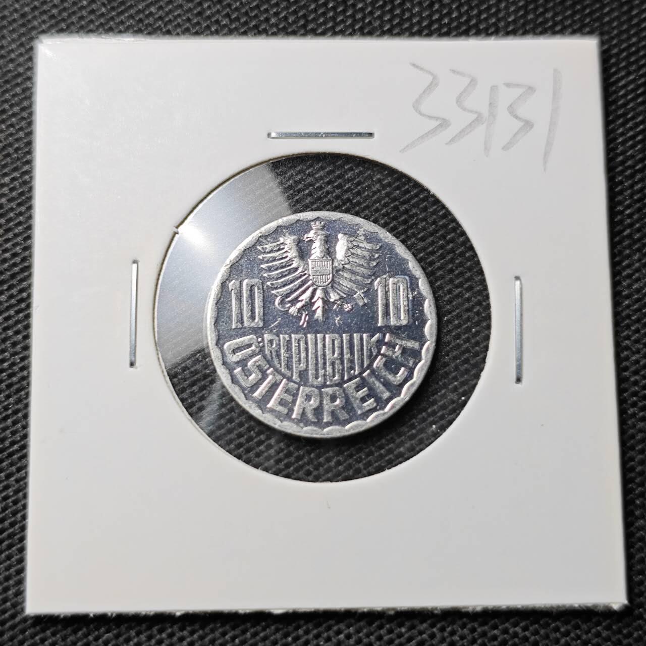 KK钱币收藏小铺 第333期 2月预留时间 周末发货  1976奥地利10格罗申精制币