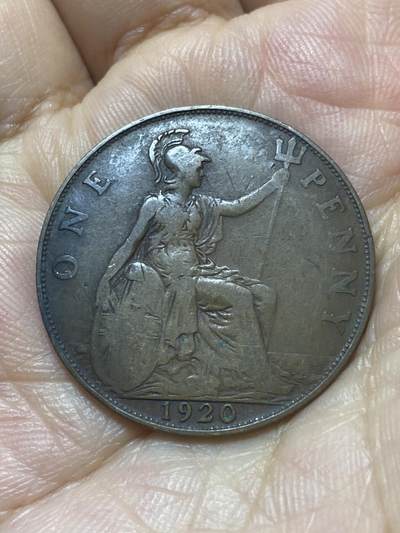 2025年第八十八场(总第一百一十四场）外国好品散币(免佣金) - 英国🇬🇧1920年1便士(乔治五世第一版)