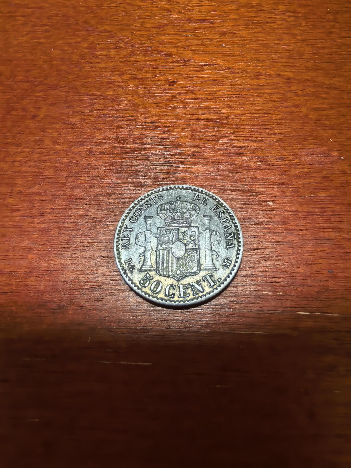 长老汇蛇年精选第四十三场拍卖 1892西班牙阿方索十三世50分银币，娃娃头，2.5克835银