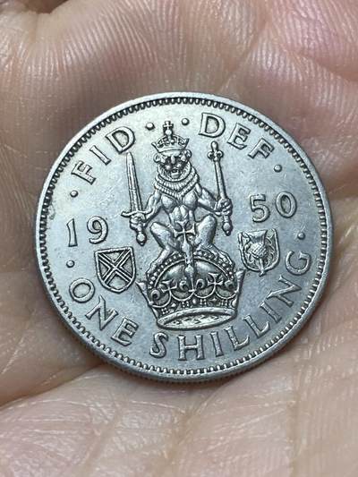 2025年第八十八场(总第一百一十四场）外国好品散币(免佣金) - 英国🇬🇧1950年1先令(乔治六世第三版，苏格兰坐狮版)