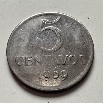 🌹外币初藏🌹🐯2025年第99场 周二无佣金特价场 - 巴西1969年五分