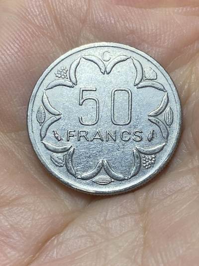 2025年第八十八场(总第一百一十四场）外国好品散币(免佣金) 中非国家联盟1976年50法郎(纯镍材质版首发年，海豚标)