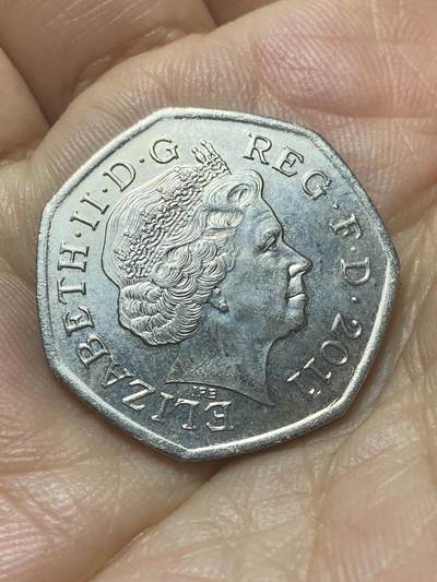 2025年第八十八场(总第一百一十四场）外国好品散币(免佣金) 英国🇬🇧2011单年份50便士(2012年伦敦奥运会羽毛球4/29纪念币)