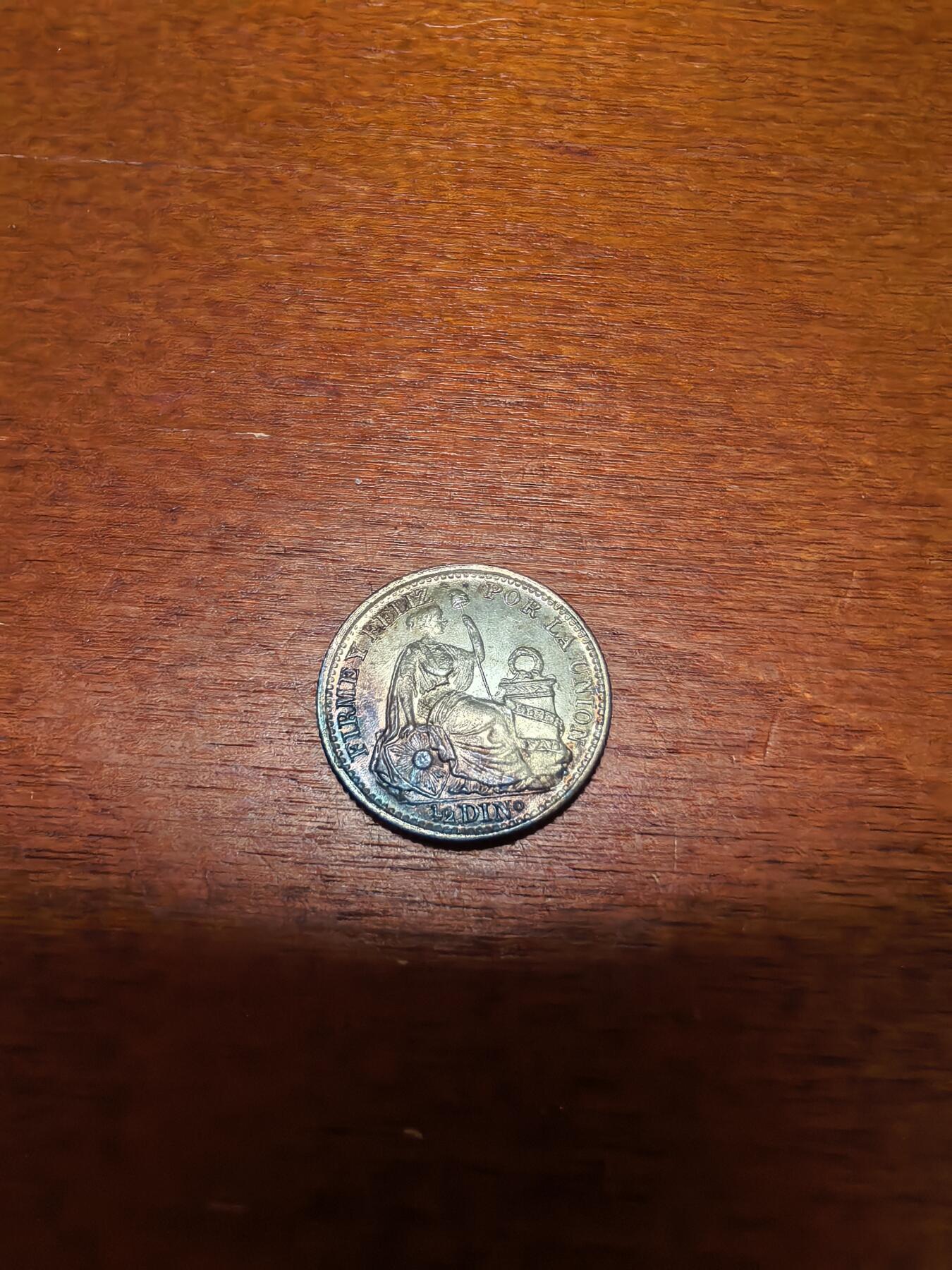 长老汇蛇年精选第四十三场拍卖 1899秘鲁坐姿女神1/2蒂娜罗银币，原光