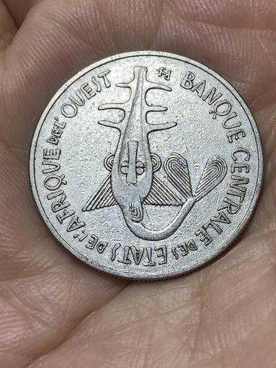 2025年第八十八场(总第一百一十四场）外国好品散币(免佣金) 西非国家联盟1972年100法郎(纯镍材质版，猫头鹰标)